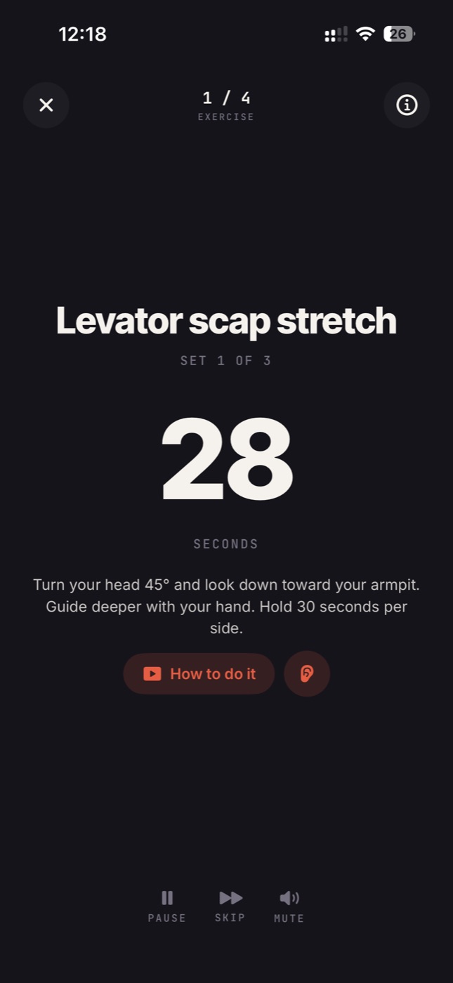 Exercise routine player